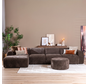 Ecksofa Maine XL Chenille braun links