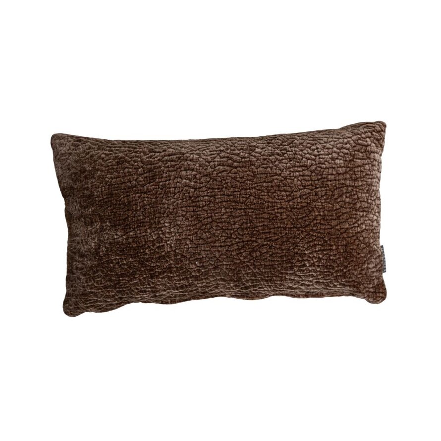 Kissen Day Chenille chocolate brown 25 x 45