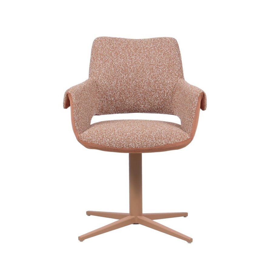 Stuhl Jules drehbar Bouclé terrakotta