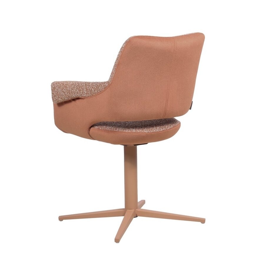 Stuhl Jules drehbar Bouclé terrakotta