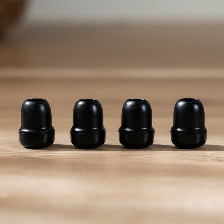 Bodenschoner-Set M (für 4 Beine) Schwarz Ø 14–19 mm (Teppich)