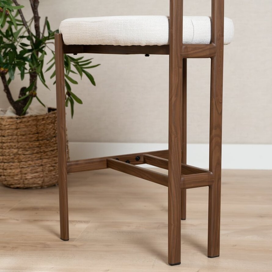 Barhocker Nori Leinen off white 70 cm