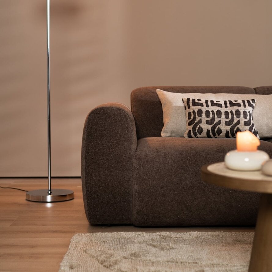 Ecksofa Maine XL Chenille braun rechts