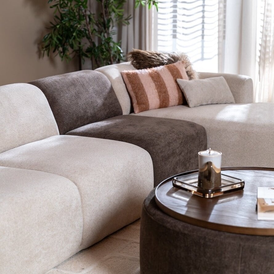 Ecksofa Maine XL Chenille braun rechts
