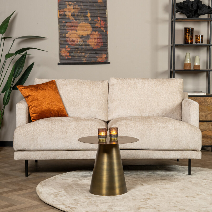 Chenille Sofa Denver 2,5-Sitzer weiß