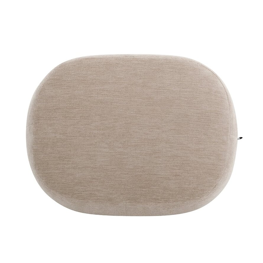 Sessel mit Hocker Emma Samt beige
