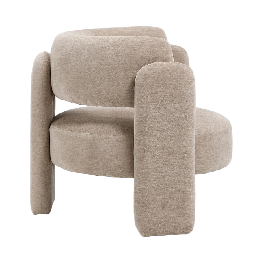 Sessel Jolie Samt beige