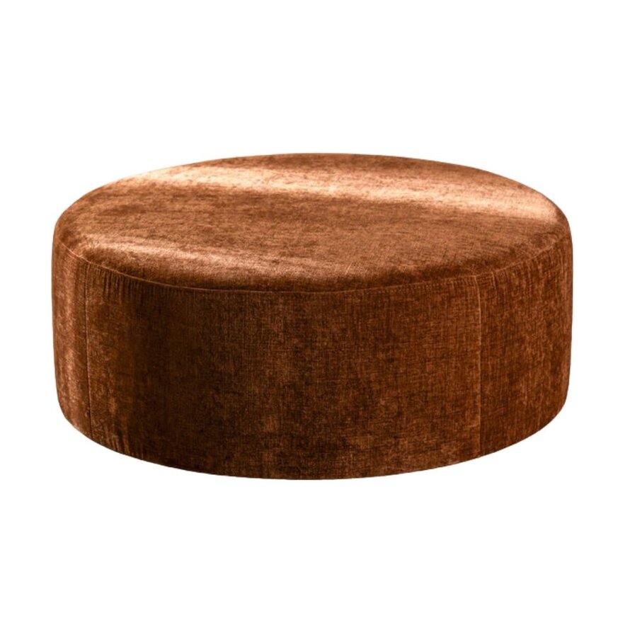 Hocker Elle rund Chenille kupfer ø100 cm