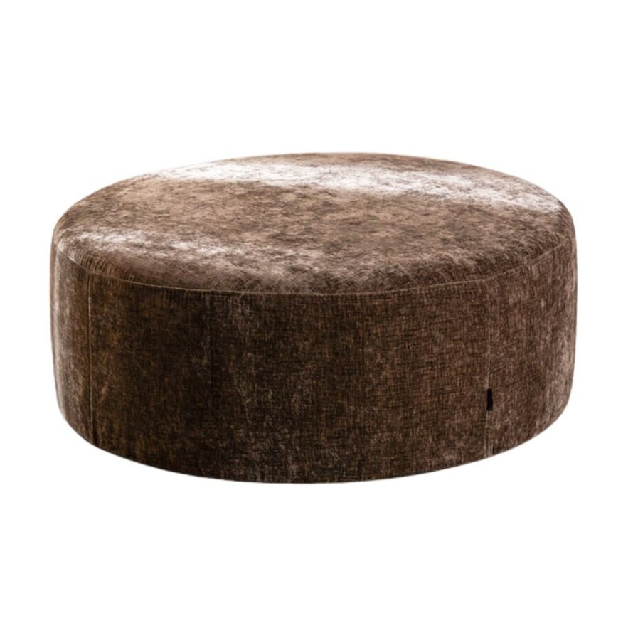 Hocker Elle rund Chenille mocha ø100 cm