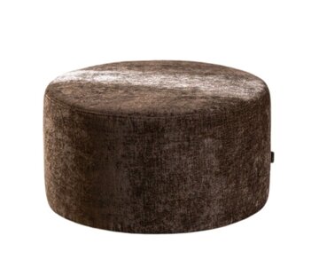 Bronx71 Hocker Elle rund Chenille mocha ø70 cm