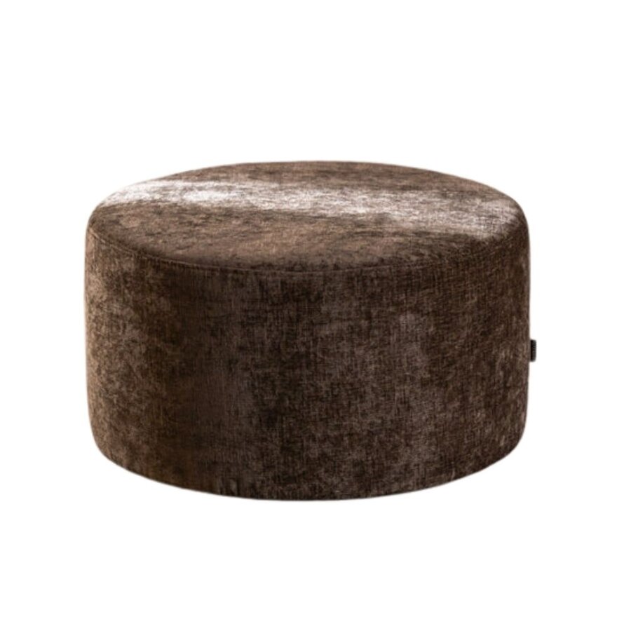 Hocker Elle rund Chenille mocha ø70 cm