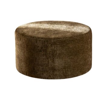 Bronx71 Hocker Elle rund Chenille olivgrün ø70 cm