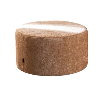 Bronx71 Hocker Elle rund Chenille peach ø70 cm