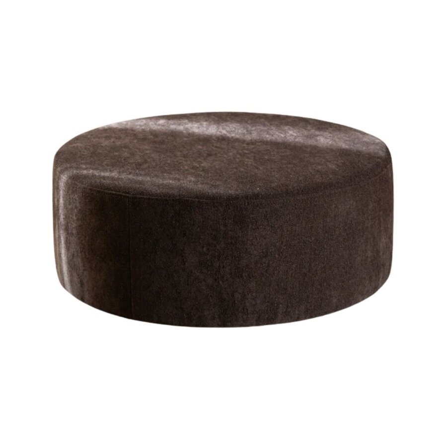 Hocker Blair rund Chenille braun ø100 cm