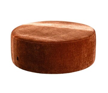 Bronx71 Hocker Chloe rund Chenille terrakotta ø100 cm