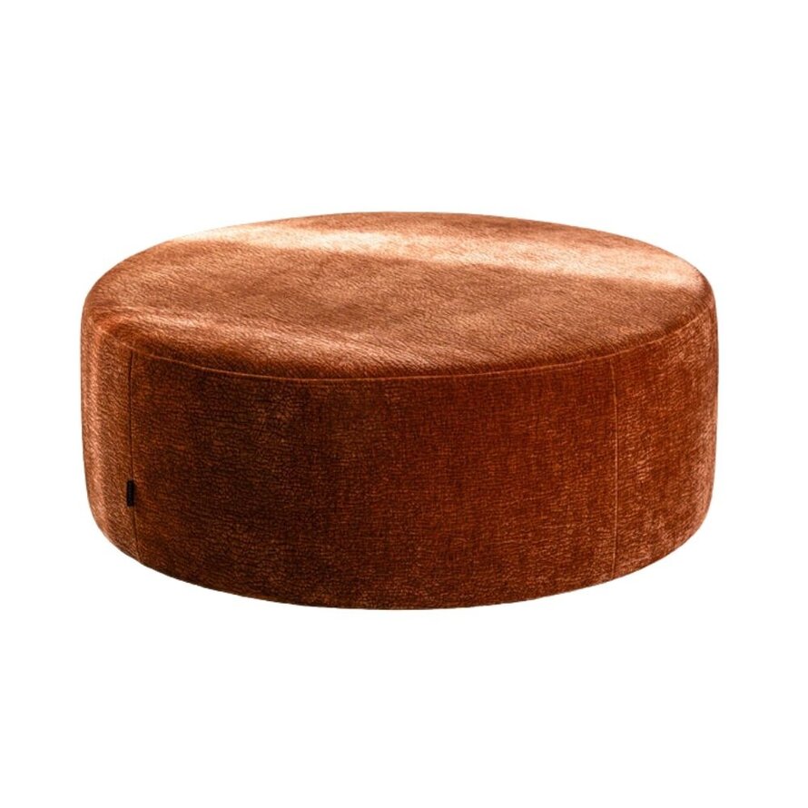 Hocker Chloe rund Chenille terrakotta ø100 cm