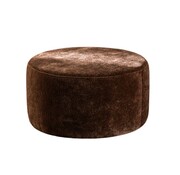 Bronx71 Hocker Chloe rund Chenille chocolate brown ø70 cm