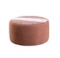 Hocker Chloe rund Chenille rosa ø70 cm
