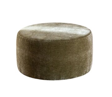 Bronx71 Hocker Chloe rund Chenille grün ø70 cm