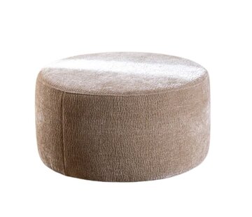 Bronx71 Hocker Chloe rund Chenille taupe ø70 cm