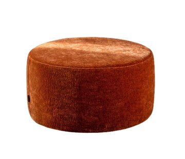 Bronx71 Hocker Chloe rund Chenille terrakotta ø70 cm