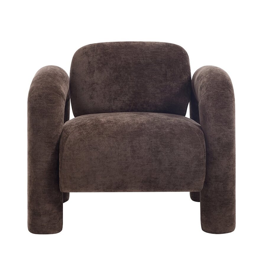 Sessel Tess Samt braun