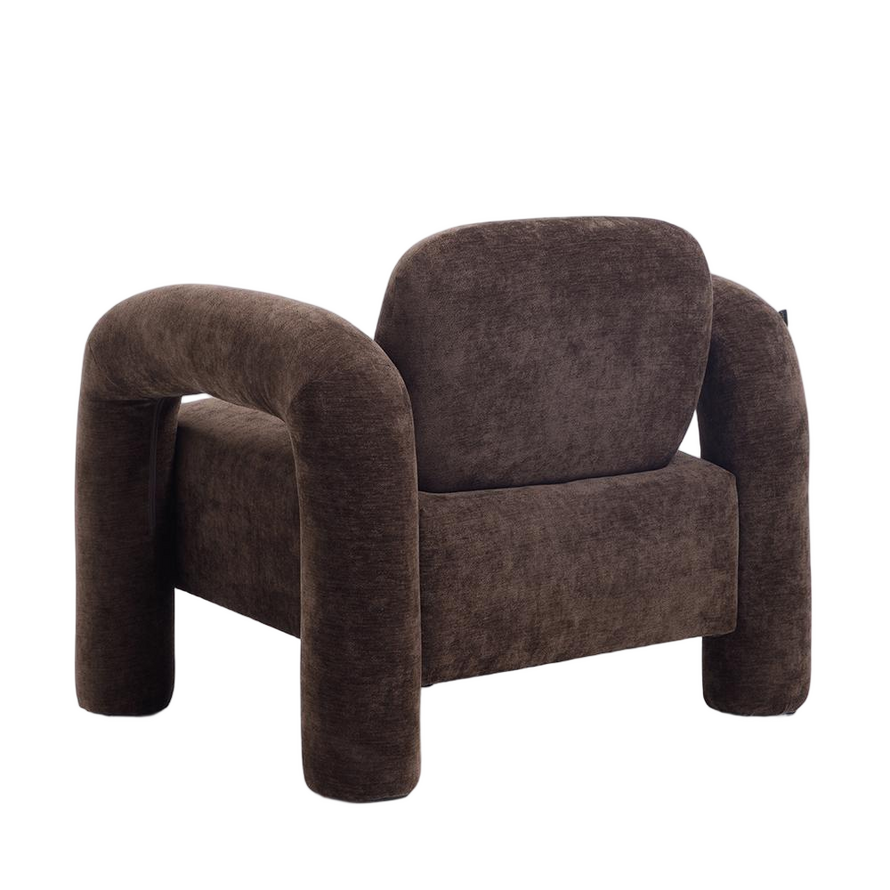 Sessel Tess Samt braun