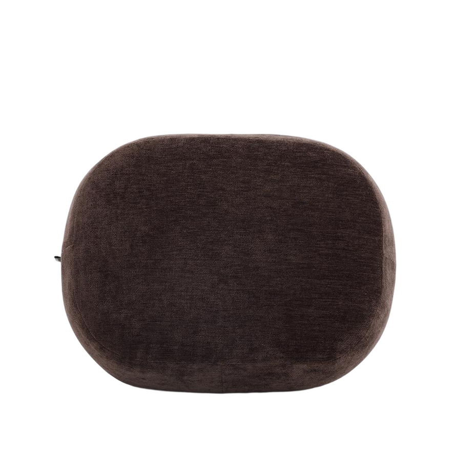 Sessel mit Hocker Emma Samt braun
