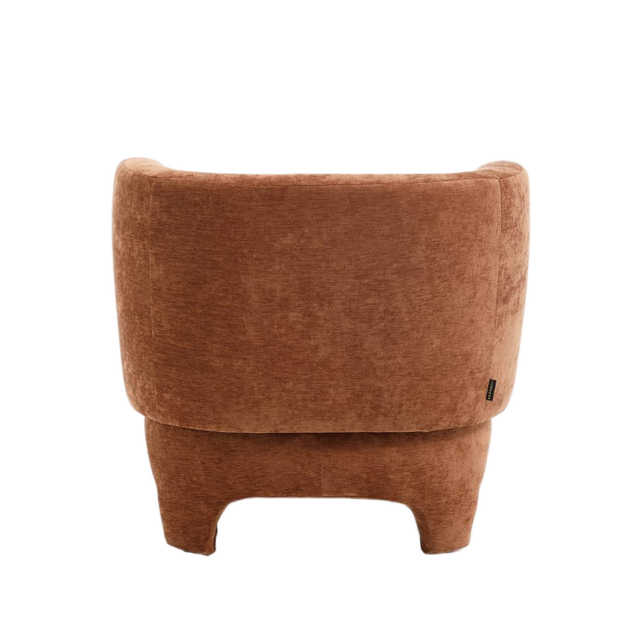 Sessel mit Hocker Emma Samt ocker