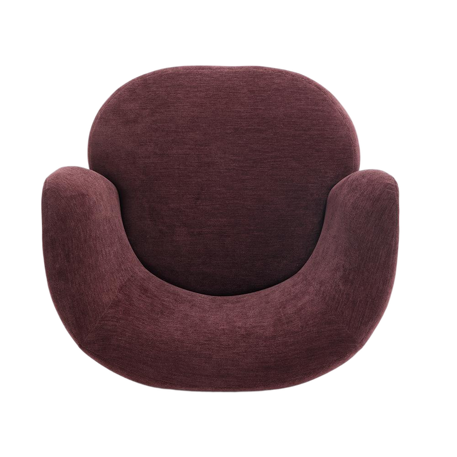 Sessel mit Hocker Emma Samt lila