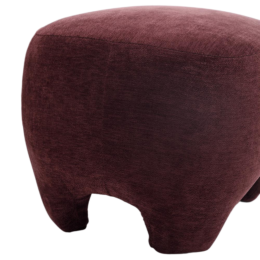 Sessel mit Hocker Emma Samt lila