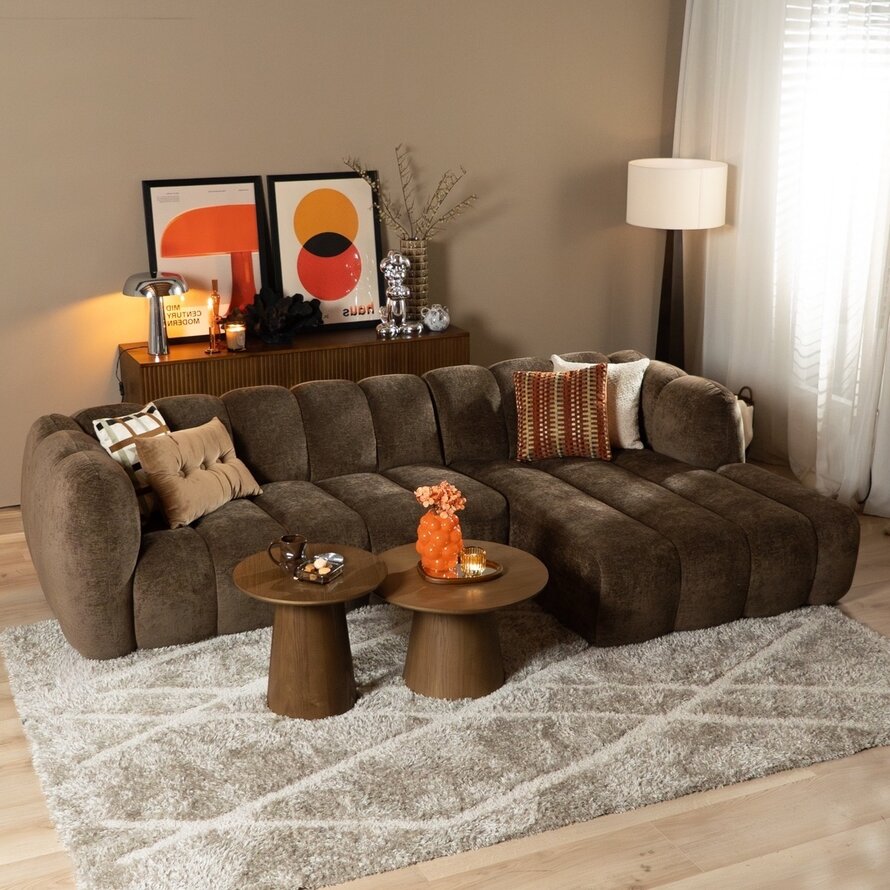 Ecksofa Luca Chenille mocha rechts