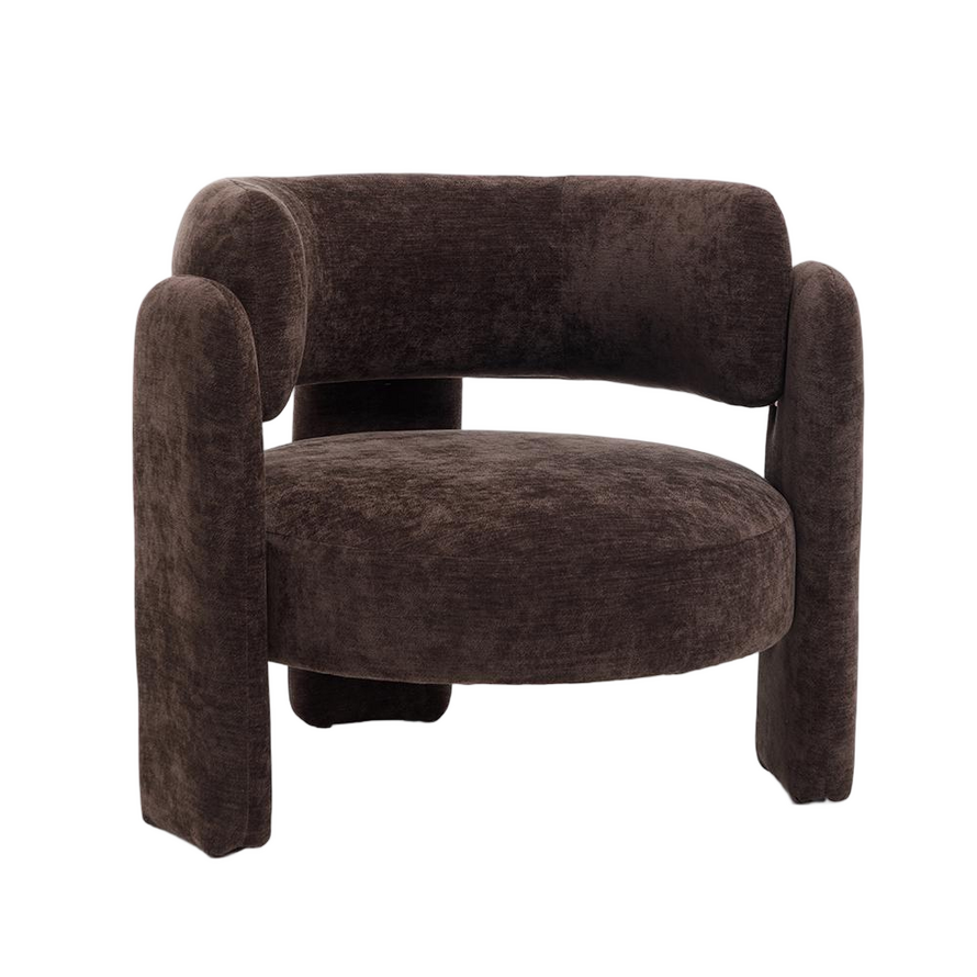 Sessel Jolie Samt braun