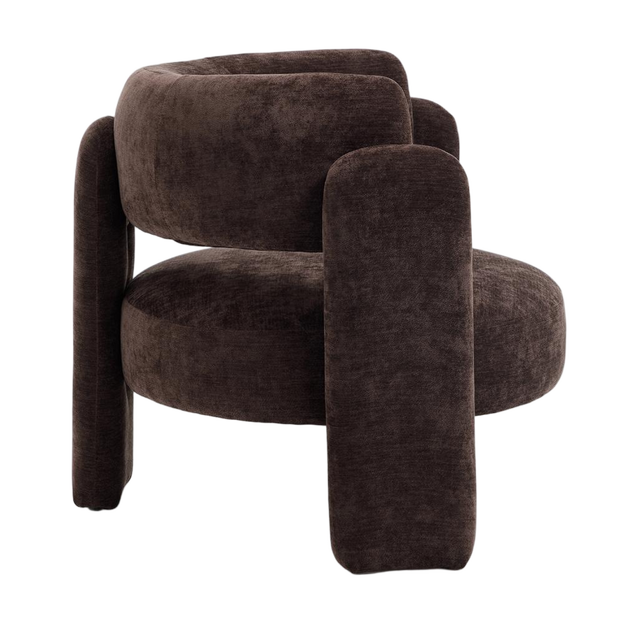 Sessel Jolie Samt braun