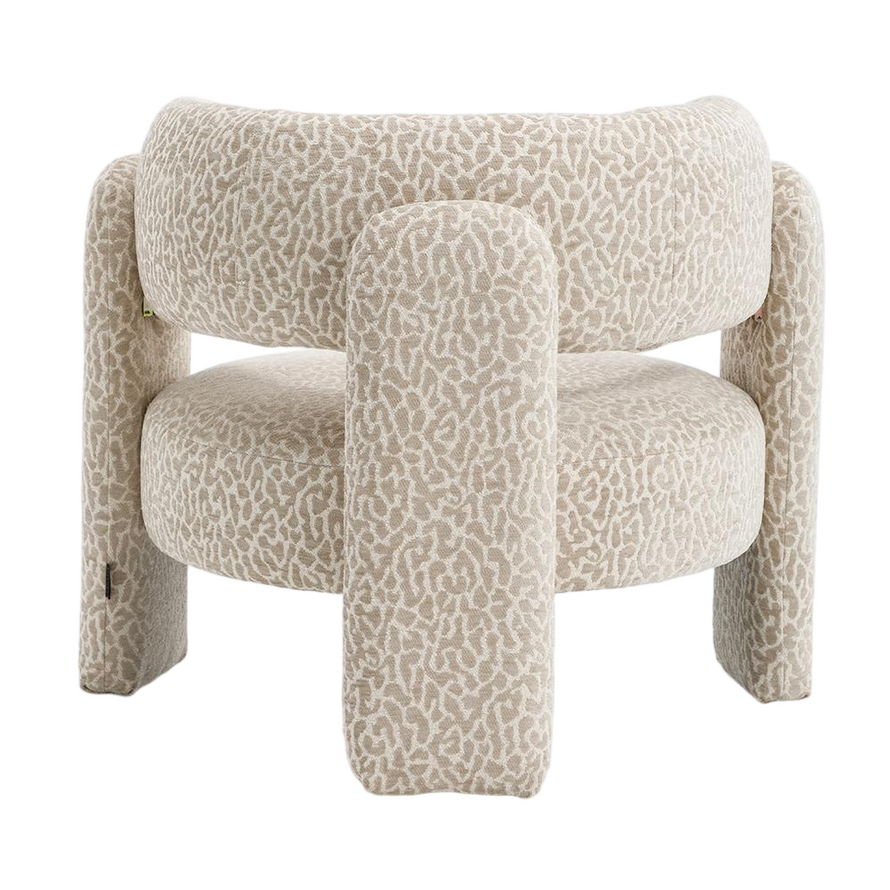 Sessel Jolie Samt taupe Leo-Print
