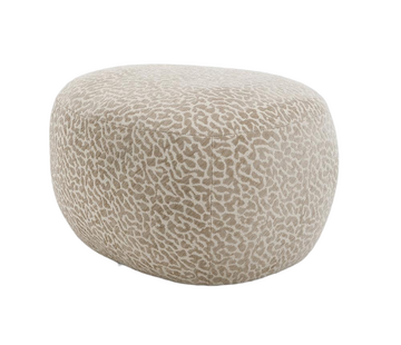 Bronx71 Hocker Fenna taupe Leo-Print