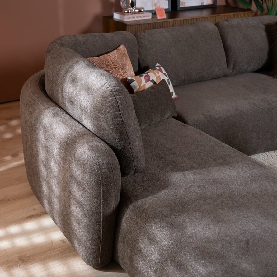 Ecksofa Vienna Chenille braun links