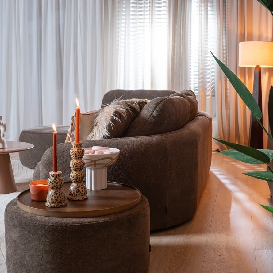 Ecksofa Vienna Chenille braun links