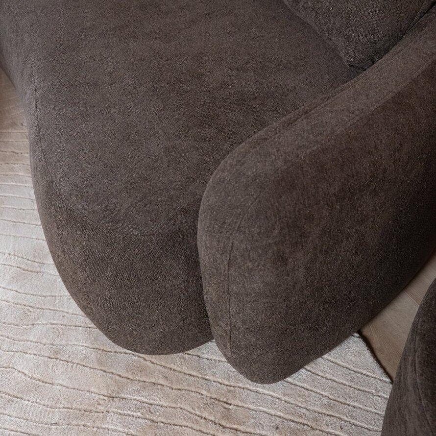 Ecksofa Vienna Chenille braun links