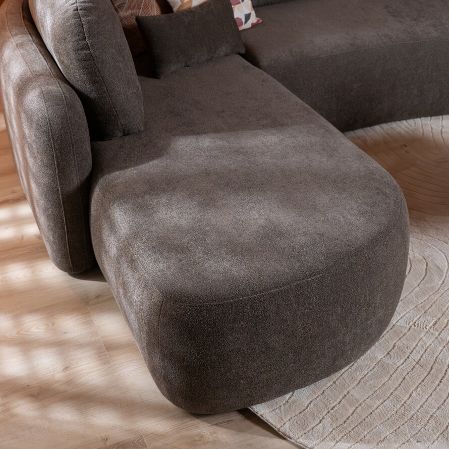Ecksofa Vienna Chenille braun links