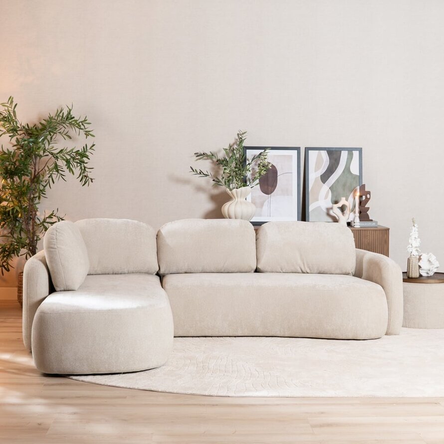 Ecksofa Vienna Chenille beige links