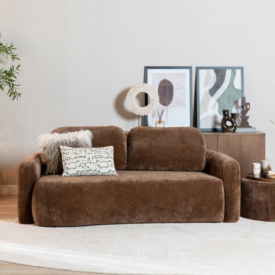 2,5-Sitzer Sofa Vienna Chenille chocolate brown