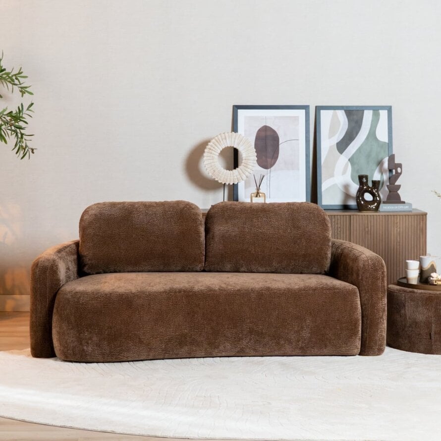 2,5-Sitzer Sofa Vienna Chenille chocolate brown