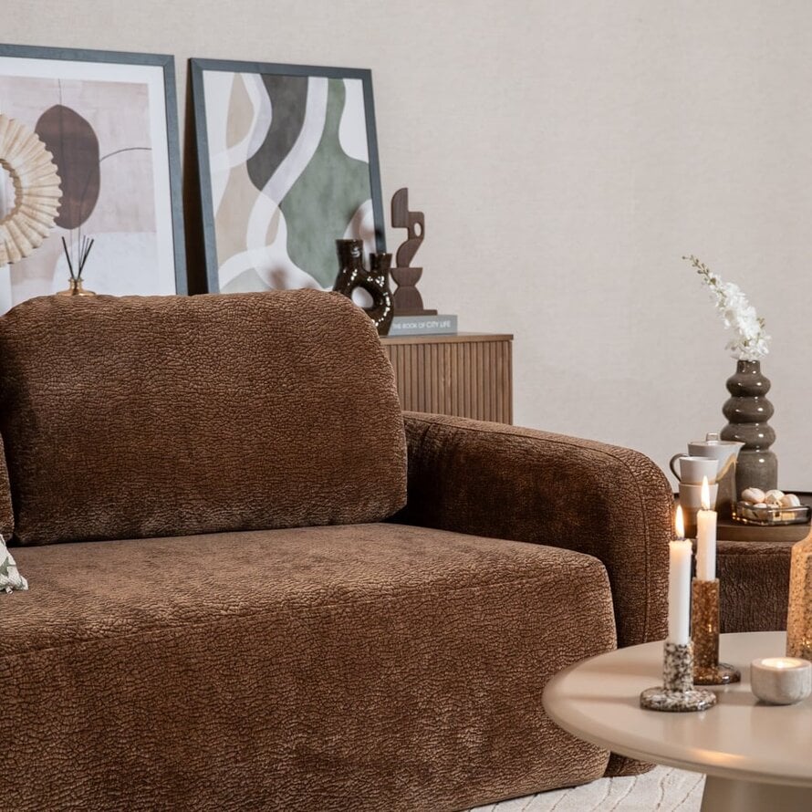 2,5-Sitzer Sofa Vienna Chenille chocolate brown