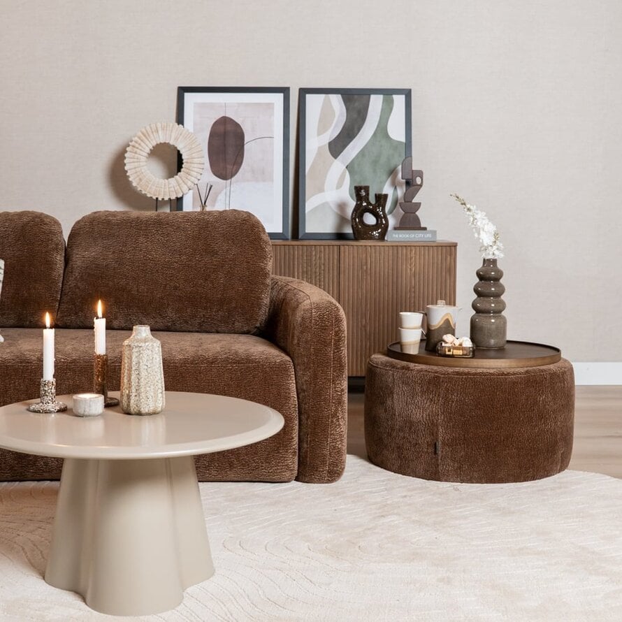 2,5-Sitzer Sofa Vienna Chenille chocolate brown