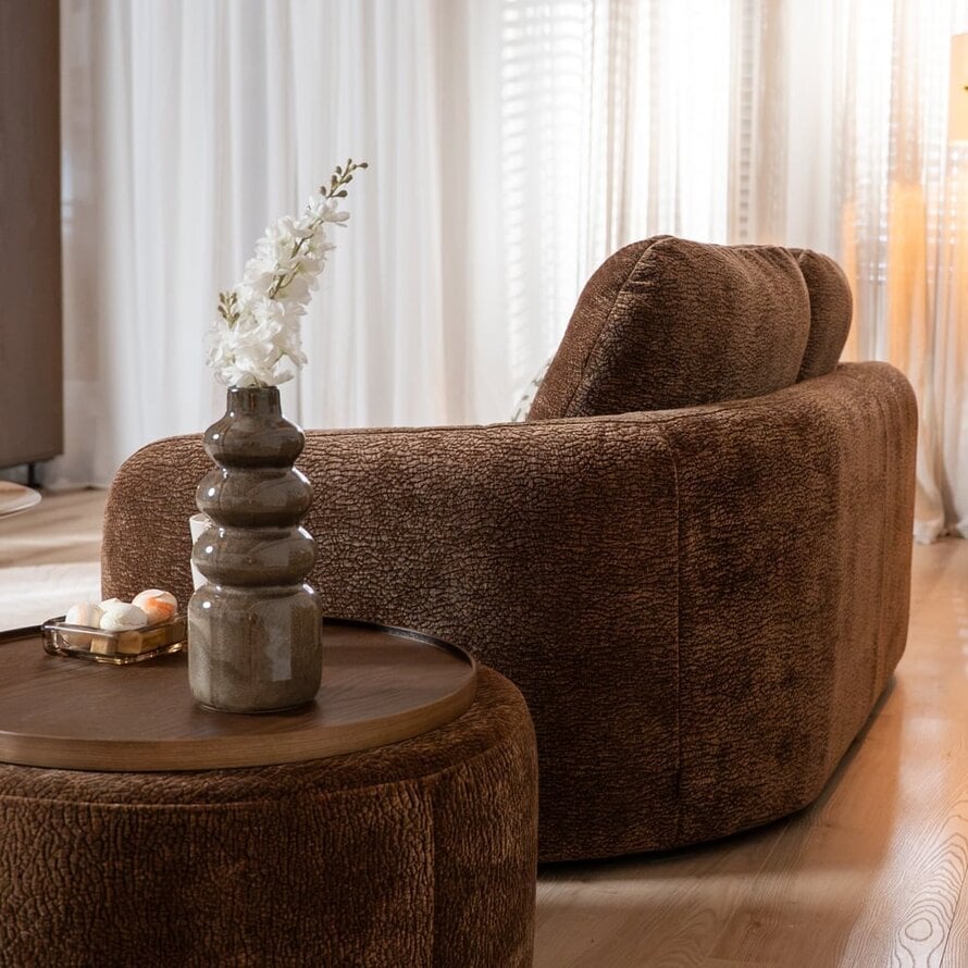 2,5-Sitzer Sofa Vienna Chenille chocolate brown