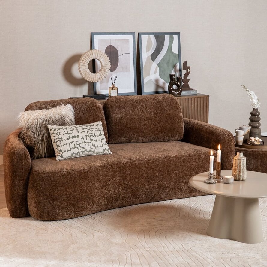 2,5-Sitzer Sofa Vienna Chenille chocolate brown