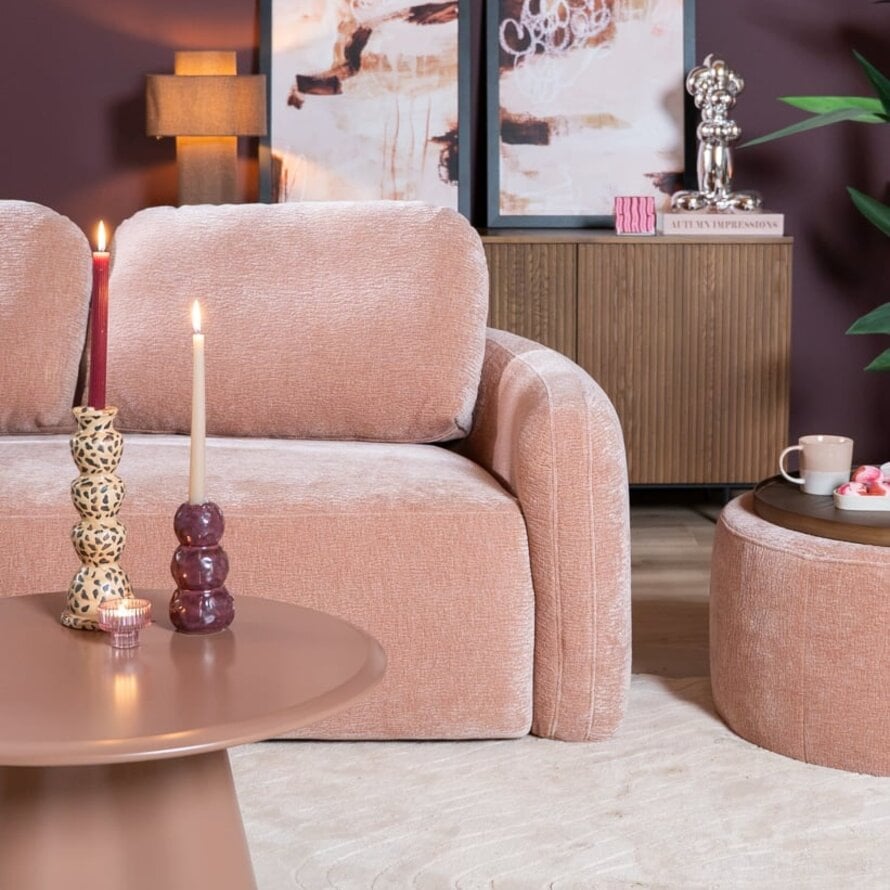 2,5-Sitzer Sofa Vienna Chenille rosa