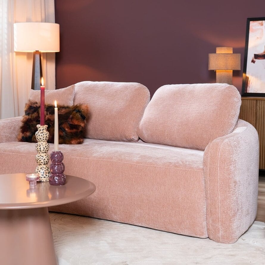 2,5-Sitzer Sofa Vienna Chenille rosa