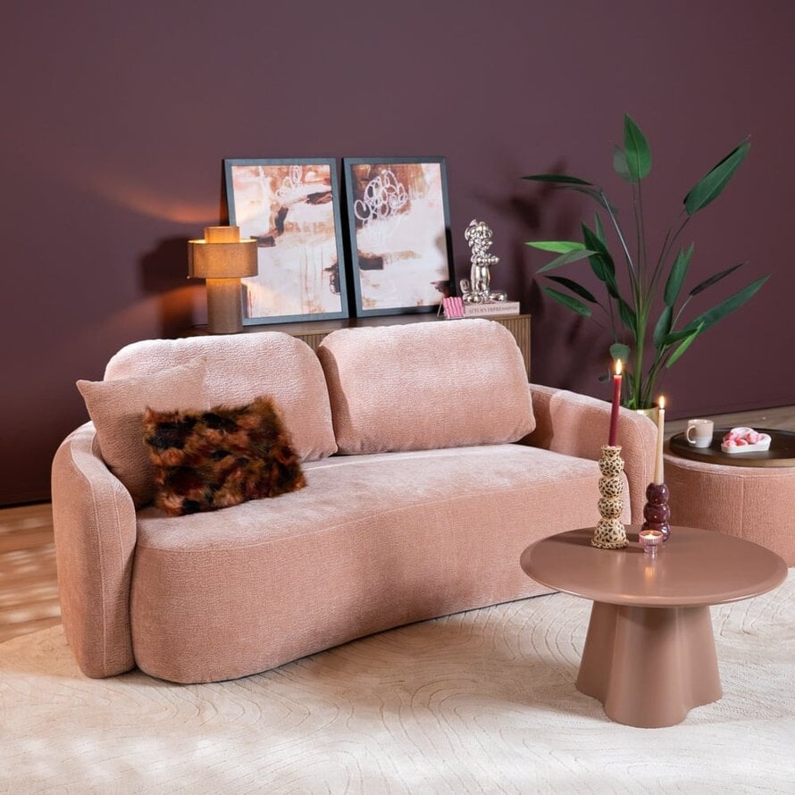 2,5-Sitzer Sofa Vienna Chenille rosa